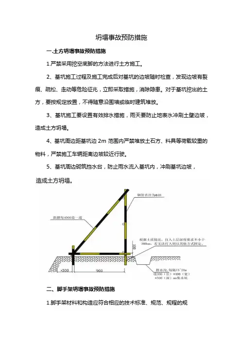 坍塌事故预防措施