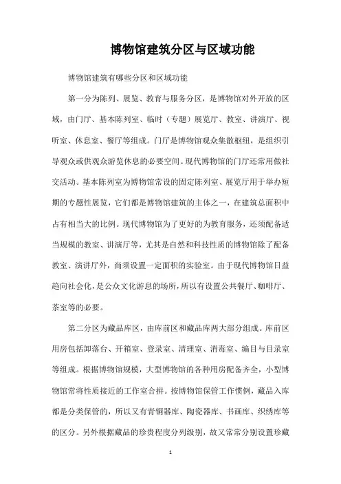 博物馆建筑分区与区域功能