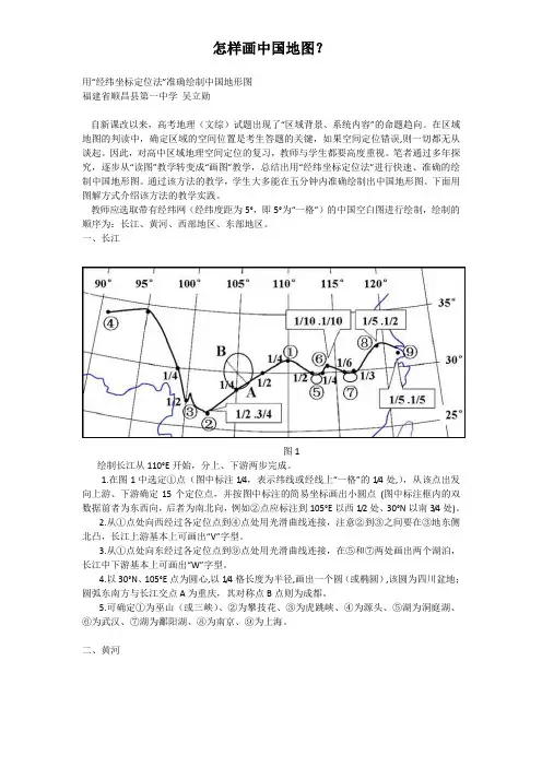 利用经纬网画中国地图