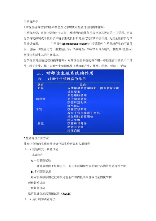 生殖毒理学