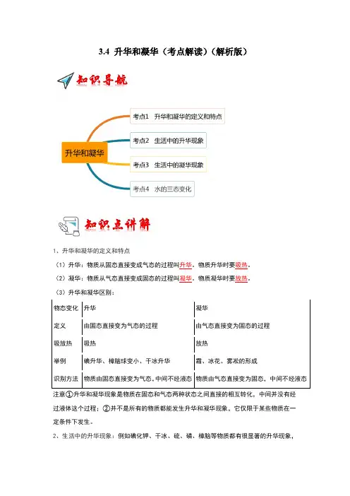 升华和凝华(考点解读)