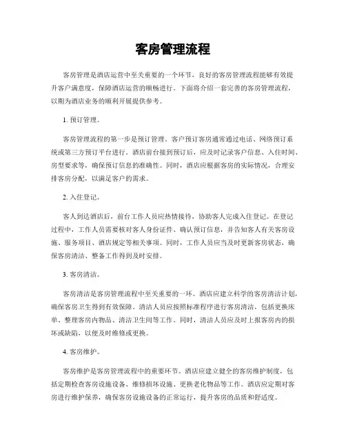 客房管理流程