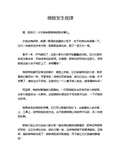 棉蚜发生规律