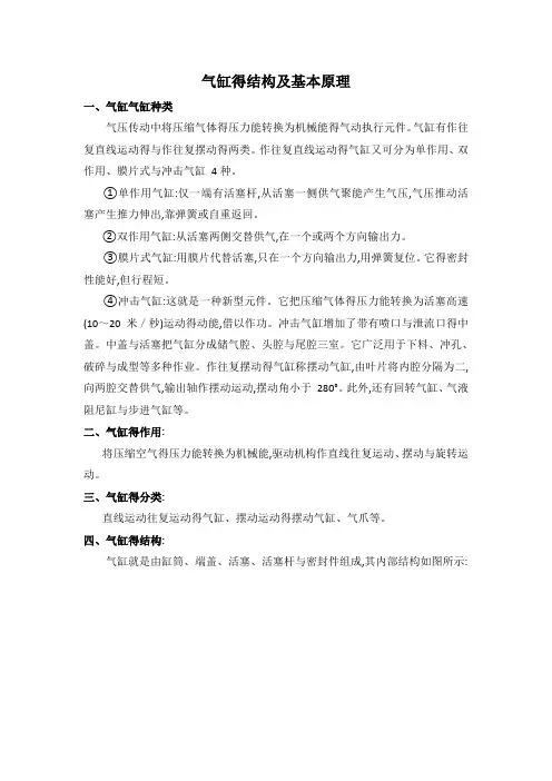 气缸的结构原理和作用