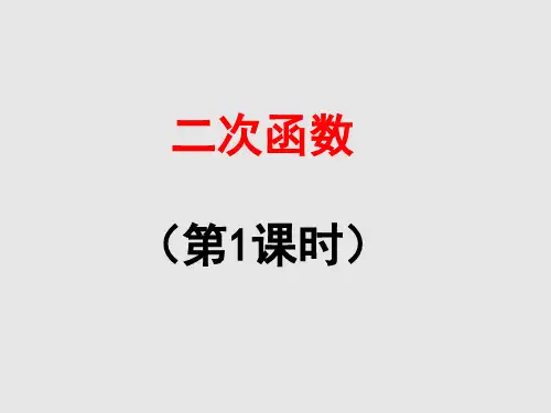 人教版九年级数学 上册22.1.1二次函数  课件 