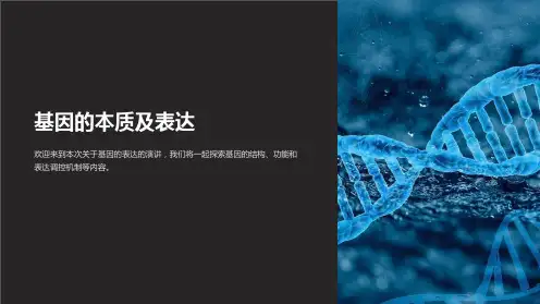 基因的本质及表达