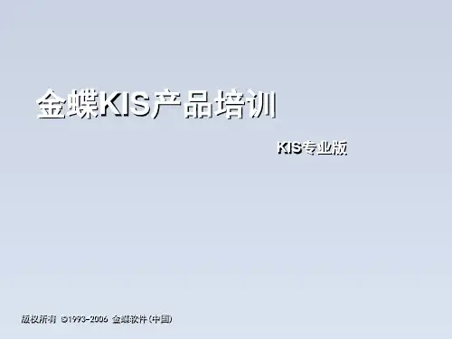2023-金蝶KIS财务软件操作手册