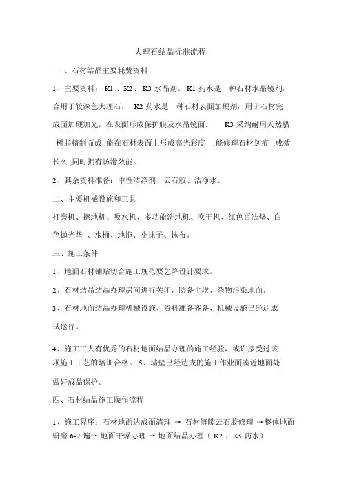 大理石结晶标准流程