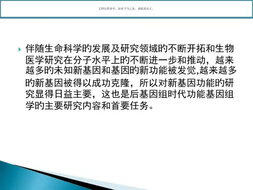 新基因功能研究的策略和方法