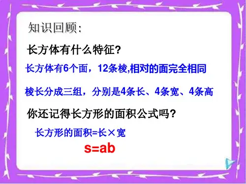 长方体的表面积总结知识讲解.ppt