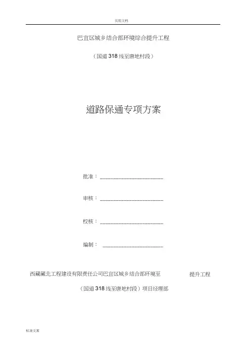 市政道路保通专项方案设计(