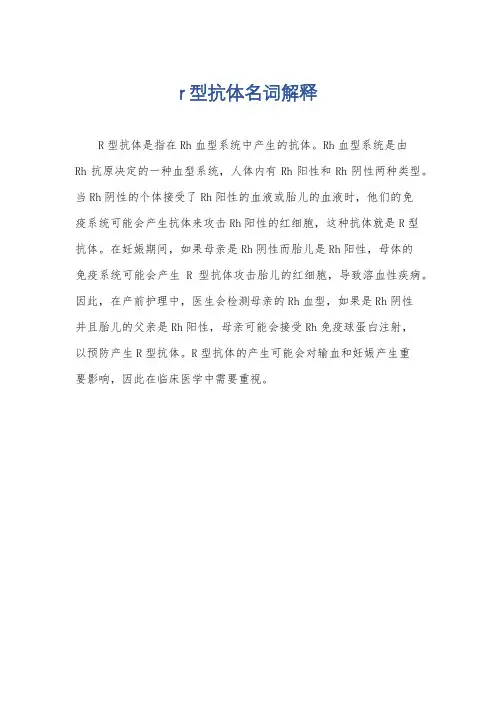 r型抗体名词解释