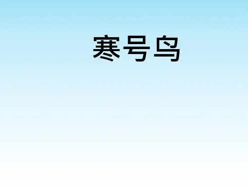 部编版《寒号鸟》上课ppt课件