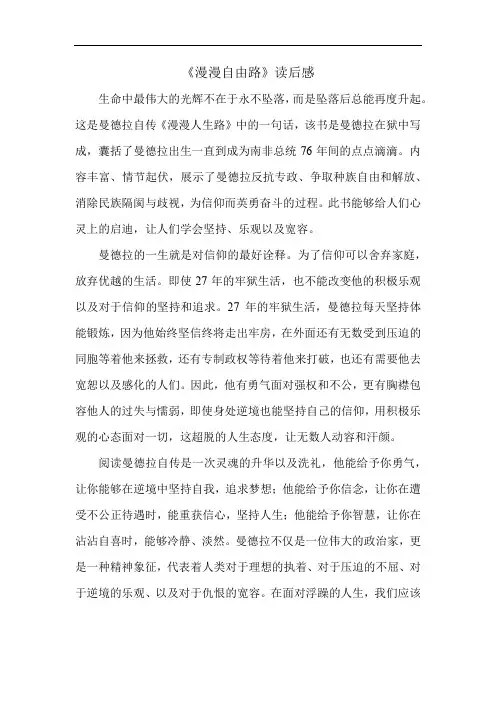 漫漫自由路读后感