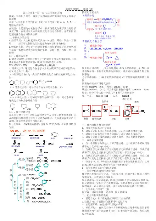 高二化学上第一章 认识有机化合物