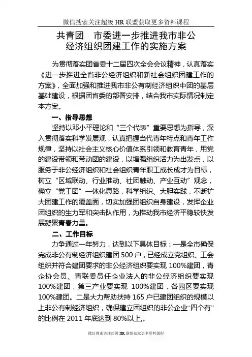 共青团非公团建方案