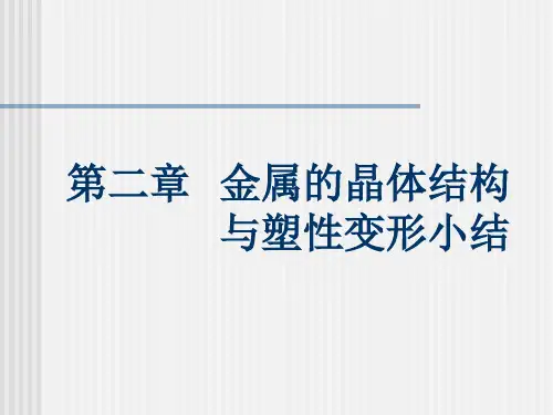 第二章4  晶体结构与塑性变形之小结