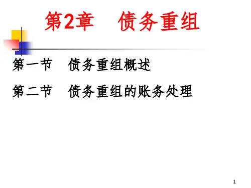 高级财务会计  第2章  债务重组PPT课件