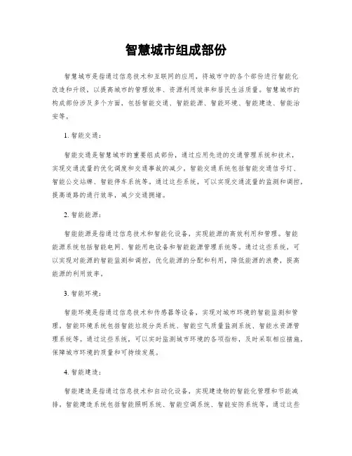 智慧城市组成部分