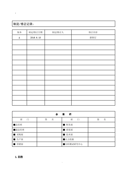 风险与机遇管理控制程序