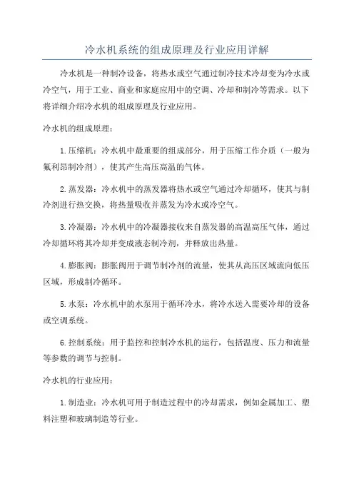 冷水机系统的组成原理及行业应用详解