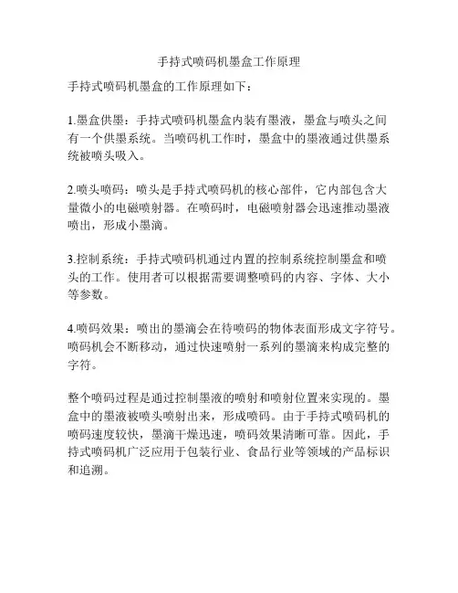 手持式喷码机墨盒工作原理