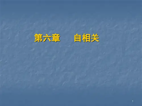 第六章 自相关性