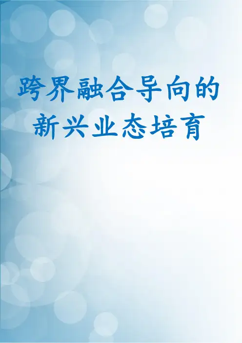 跨界融合导向的新兴业态培育