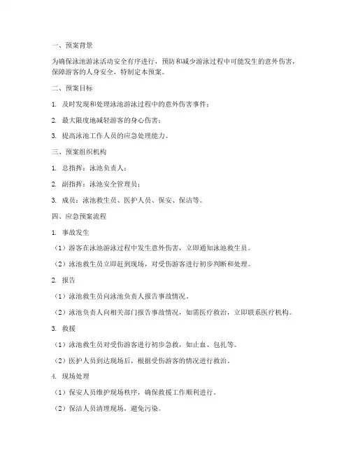 泳池受伤应急预案