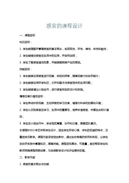 感官的课程设计