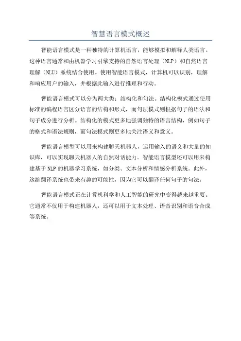 智慧语言模式概述