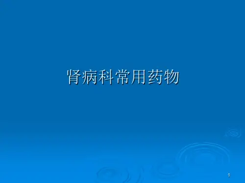 肾病科常用药物ppt课件