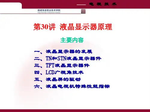 第30讲液晶显示器原理 29页PPT