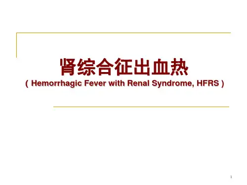 肾综合征出血热PPT课件