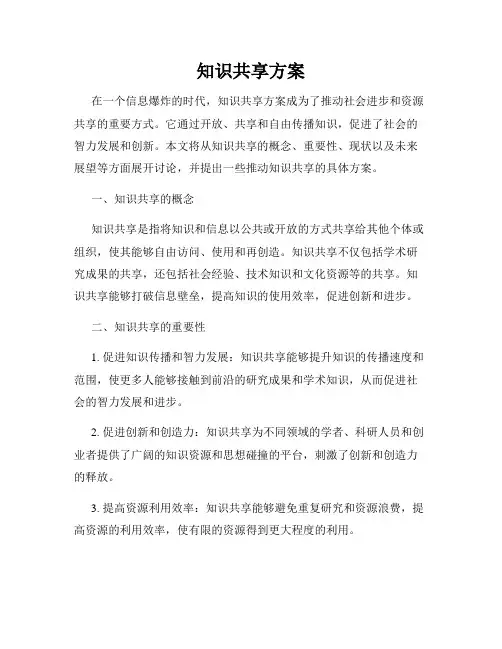 知识共享方案