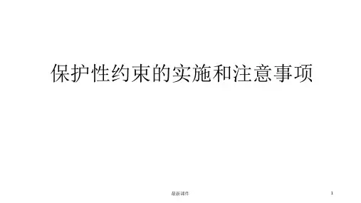 保护性约束的实施和注意事项 PPT课件