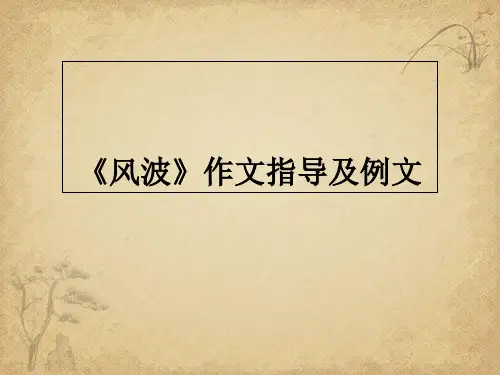 《风波》作文指导及例文 精品 PPT课件