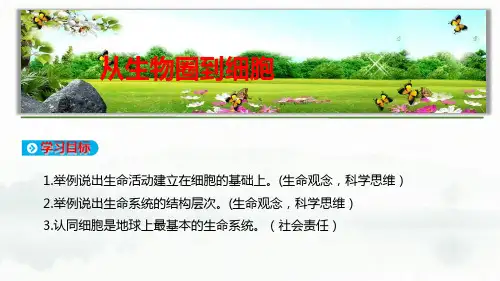 人教版高中生物必修1教学课件-走近细胞从生物圈到细胞(25张)-PPT优秀课件