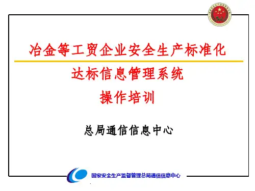 安全生产标准化网上申报所有流程的培训教材