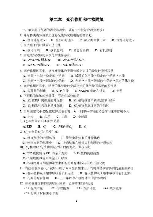 光合作用和生物固氮(精)