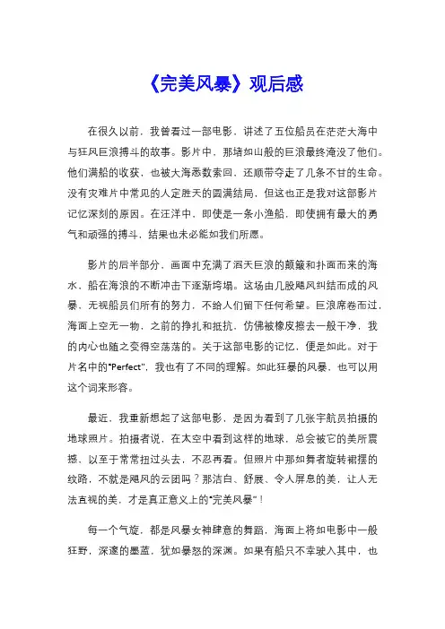《完美风暴》观后感