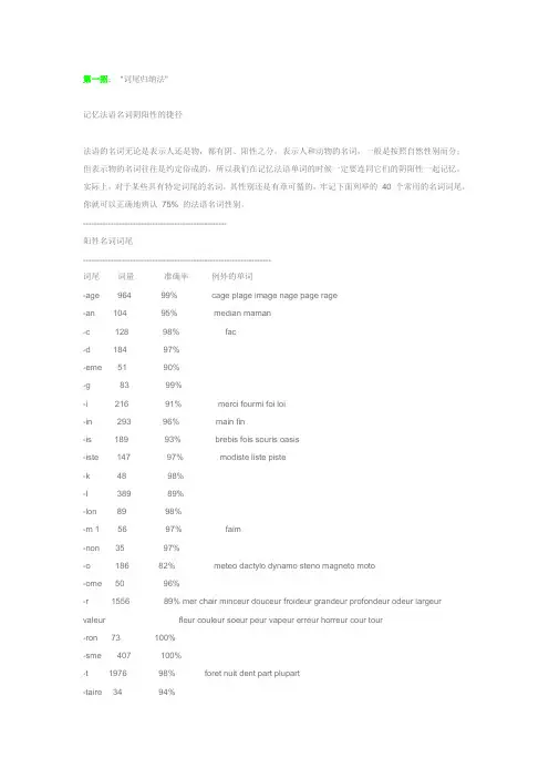 法语名词阴阳性