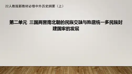 人教版新教材必修中外历史纲要(上)课件--第5课 三国两晋南北朝的政权更迭与民族交融
