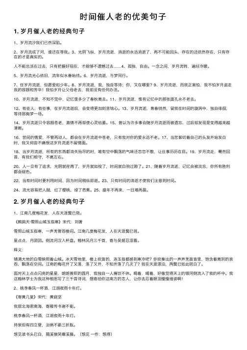 时间催人老的优美句子