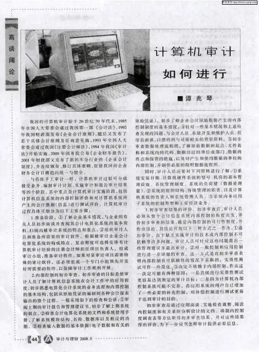 计算机审计如何进行