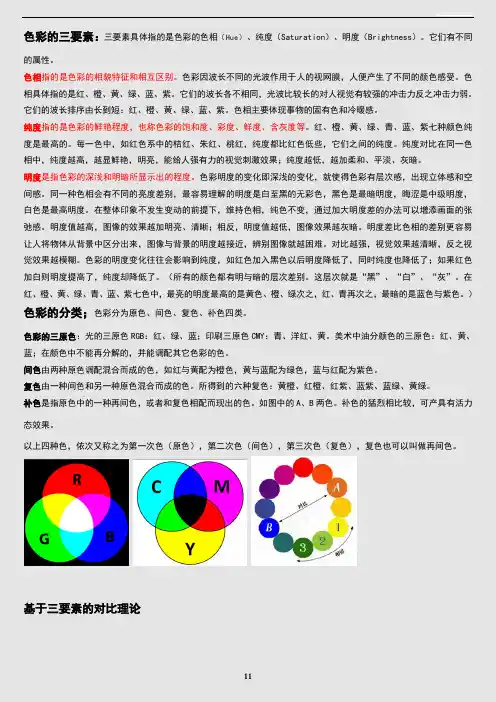 色彩知识-色彩的三要素和分类