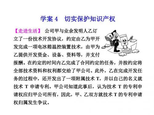 人教版高中政治选修5专题二《切实保护知识产权》ppt课件