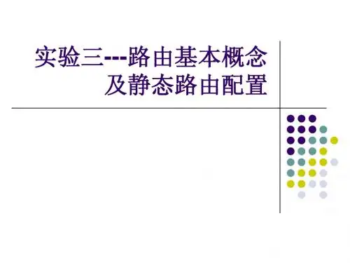 广域网实验-路由基本概念及静态路由配置