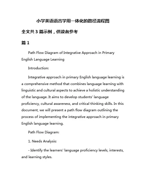 小学英语语言学用一体化的路径流程图