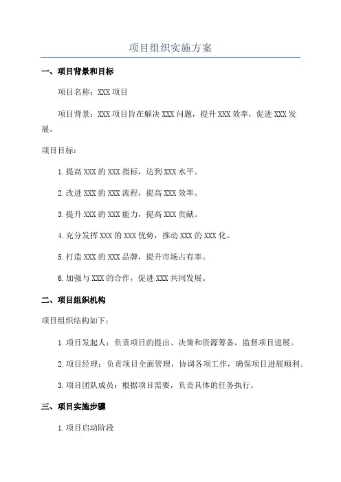 项目组织实施方案